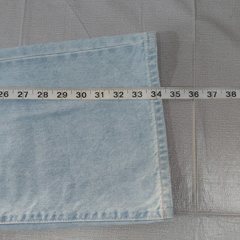 Old Navy High Rise Baggy Wide Leg Built In Tough Jeans Youth 12 Light Wash Denim